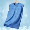Camiseta Chaleco de Seda Helada de Verano para Hombre Camuflaje Secado Rápido Deportiva Fina Aire Acondicionado Casual Sin Mangas Camiseta Elástica Trendy Exterior