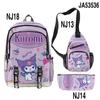 3D Novo Produto Estampado Periférico Sanrio kuromi kuromi Mochila Escolar Mochila Estojo de Lápis Bolsa de Ombro Conjunto de Três Peças