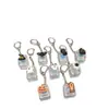 Llavero de Halloween con Botón Único Iluminado para Alivio del Estrés Botón DIY Juguete para Aliviar el Estrés Colgante Divertido Accesorio Portátil