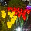 Lámpara de tulipán led linterna de simulación lámpara decorativa lámpara de ramo luz nocturna planta verde venta al por mayor linterna navideña lámpara decorativa
