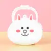 Bolsa de monedas con cremallera de silicona de dibujos animados Llavero de mano Color macarrón Mini bolsa de monedas Bolsa de almacenamiento para niños Regalo