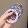 Goma para el pelo de alambre de teléfono con estampado de leopardo retro, alta elasticidad, banda de goma sin marcas para adultos, adecuada para coletas, simple y elegante, no daña el cabello