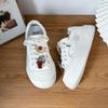 Zapatos Blancos Transpirables de Malla para Mujer 2024 Verano Nuevos Versátiles Estudiante Zapatos de Malla Suela Gruesa Casual Estilo Campus Tenis