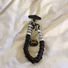 Colgante de Gato Negro Lindo para Funda de Teléfono Móvil Lanyard Llavero Colgante Decoración de Bolsa Cuerda de Nylon Universal