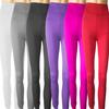 Comércio Exterior Moda Europeia e Americana Leggings Elásticas de Superfície Fosca Calças Fitness de Corrida para Yoga Femininas Cor de Doce Fabricantes Atacado
