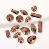 Strass de vidro sortidos na cor AB, com base plana e formato irregular, para fantasias de dança latina, vestidos de noiva, costura, acessórios de cabelo e componentes decorativos
