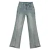 Jeans skinny de cintura alta emagrecedor para mulheres, tendência primavera 2024, calça flare cropped versátil