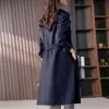 Cortavientos de longitud media para mujer 2026 Diseño Nuevo Primavera/Otoño Abrigo con Cintura Ceñida Ropa Exterior