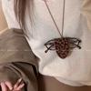 Collar largo magnético con estampado de leopardo de Little Red Book, diseño de nicho para mujer, accesorios sencillos que combinan con todo, nuevo estilo 2024