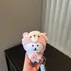 Gorro de dibujos animados de hamburguesa tejido a mano 13cm ropa de muñeco oso autocrítico 10cm muñeco de algodón accesorio de tocado lindo