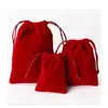 Bolsa de joyería de franela de alta calidad, bolsa para joyas, bolsa para guardar joyas, bolsillo con cordón, bolsa pequeña de tela, bolsa de terciopelo brocado, bolsa de embalaje, venta al por mayor