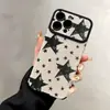 La Nueva Estrella de Cinco Puntas Pintada a Mano es Adecuada para la Funda del Teléfono Móvil Apple 17Promaxs Iphone15/14Pro Textura Simple de Cuero