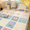 Cubierta de Cama de Felpa Gruesa de Doble Cara Pieza Única Invierno para Cama Infantil Copo de Nieve Terciopelo Protector de Colchón Cubierta de Colchón para Dormitorio de Estudiante