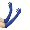 Guantes Negros de Fiesta de los Años 20 estilo Gatsby para Mujer, Guantes para Fiesta de Graduación, Guantes Largos de Spandex para Vestido de Novia en Stock