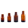 Botella Dispensadora de Aceite Esencial Ámbar de 30ml en Stock, Botella Mezcladora de Reactivos de 50ml, Botella de Vidrio Original con Tapa de Rosca, Material de Empaque Cosmético