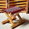 Taburete plegable estilo vintage, silla plegable para exteriores, taburete de madera maciza hecho de madera de robinia, adecuado para barbacoas, uso doméstico y portátil para pescar
