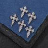 Accesorios para Uñas de Venta Caliente Transfronteriza: Decoraciones para Uñas con Forma de Cruz Doradas y Plateadas Ultra Brillantes Completamente Diamantadas Estilo Punk Retro