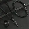 Europeo y Americano Más Vendido Amazon Shein Temu Nuevo Juego de 3 Piezas de Cadena Cruzada Anillo Pulsera Collar