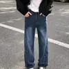 Jeans Retro de Trabajo Multibolsillos para Hombre Tendencia Patchwork Pierna Ancha Holgada Pantalones Largos Casuales Versátiles