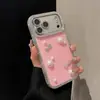 Funda DIY Súper Elegante de Perlas Incrustadas con Diamantes por Ambos Lados Adecuada para iPhone 17 Pro Max, Apple 15 y 16 Pro Max