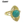 WT-R533 Clássico Original Lápis Lazúli Ametista Pedra Preciosa Pedra Anel Banhado a Ouro 18k Exportação Venda Quente Joia