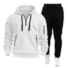 Traje de Sudadera Deportiva Otoño e Invierno Transfronterizo 2024 para Hombre con Cremallera Sudaderas Ropa Deportiva Traje Suéter Suéter Conjunto de Dos Piezas