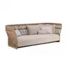 Conjunto de Sofá de Rattan para Exterior, Varanda, Villa, Hotel, Pousada, Sofá de Lazer à Prova de Chuva para Exterior com Mesa de Centro, Atacado de Fábrica