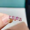 Anel Tesouro Azul Claro Natural Pedra de Alta Qualidade Prata 925 Incrustado Exquisito Anel Joker Pequeno em Fila Anel Feminino ao Vivo Atacado