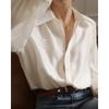 Camisa Blanca Francesa de Alta Gama para Mujer 25 Diseño de Primavera Nicho Chic Camisa de Gasa Top de Tencel