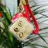 Pingente Saco da Sorte Ouro Puro 999 Estilo Pérola d'Água, Design Sempre Aprimorado, Chaveiro Dourado Cabaça, Atacado de Brindes Corporativos