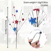 Decorações de Galhos em Forma de Estrela de Frutas Vermelhas, Brancas e Azuis para Desktop, Tema Dia da Independência Palavras-Chave em Alta