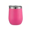 Copo Térmico de Aço Inoxidável para Vinho em Atacado com Tampa, Conjunto de Copos Térmicos Personalizados, Copos de Café de Viagem de 12oz