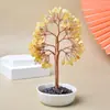 Venta al por mayor del fabricante Árbol de la Suerte de Cristal para el Cabello Adornos de Escritorio Tejidos a Mano Mini Árbol de Cristal para el Hogar