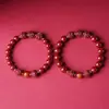 Pulseira de Cinábrio Cru com Areia de Cristal Translúcido, Design Três-em-Um e Seis-em-Um para Homens e Mulheres, Joia de Presente para Ano do Zodíaco Venda por Atacado