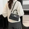 2025 Nueva Moda Patchwork Casual Casual Lazo Gran Capacidad Hombro Bolso Cruzado Viaje Diario Bolsa Cuadrada Pequeña Bolso de Mano