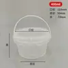 Cubo de plástico redondo cuadrado portátil 2L transparente grado alimenticio PP cubo de yogur 1L cubo de arroz engrosado especificaciones de juguete ordenadas