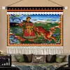 Palácio de Tecido de Xizang Decoração de Paisagem Pintura em Tecido Casa de Hóspedes Quarto de Hóspedes Pintura de Parede Cultura de Xizang Pintura em Tecido Tecido Pendurado Bandeira Pendurada