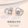 Aretes de Plata 925 para Mujer, Simples y Elegantes, Aretes de Corazón de Alta Gama, Nuevo Estilo Minimalista de Moda, Populares en Línea