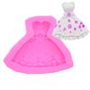 Falda de Princesa Top Tubo Molde de Silicona Molde para Decoración de Pastel de Fondant Chocolate Herramientas para Hornear DIY