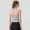 Nuevo Chaleco de Yoga y Fitness 2026 con Almohadillas en el Pecho para Mujer, Conjunto de Yoga con Espalda Cruzada para Mujer, Set de Yoga para Entrenamiento Físico
