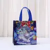 Bolsa de Mano Navideña No Tejida, Bolsa de Compras Impermeable Laminada Colorida, Bolsa de Empaque, Bolsa para Empaque de Regalo de Cumpleaños