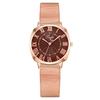 Fabricante em Estoque Atacado Comércio Exterior Popular Moda Padrão Romano Relógio Feminino Relógio Feminino Pulseira de Malha Pulseira Milanesa Relógio de Quartzo