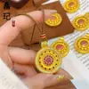 Colgante de Calabaza Chapado en Oro Tendencia de Tiktok, Dios de la Riqueza Amarillo, Brújula de los Ocho Tesoros Propicios, Cadena para Suéter de Cuerda para Cumplir Deseos al por Mayor