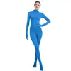 Macacão Justo de Peça Única Personalizado Transfronteiriço Xzentai Cor Sólida Roupa para Dança Traje para Performance de Palco
