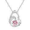 Collar de Plata de Ley S925 Transfronterizo Europeo y Americano con Colgante Hueco de Gota de Agua con Piedra de Nacimiento Doce, Moda Versátil de Nicho en Amazon