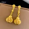 Pendientes Colgantes de Linterna Redonda Hueca Estilo Chino Nuevo Aguja de Plata, Pendientes de Lujo Ligero de Gama Alta, Accesorios para Orejas Personalizados de Moda y Exquisitos