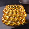 Artículos genuinos 5A Optimización de Purificación de Agua Pulsera de Cera de Abeja Pimienta Dorada Pulsera de Ámbar Pimienta de Té Piedra Original Anillo Único Cuentas Redondas Sin Optimización para Hombres y Mujeres