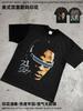 Camiseta de manga corta estampada Travis Scott de hip-hop americano transfronterizo, cuello redondo, holgada, sudadera con capucha para hombre