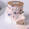 Cinta de flor de campana impresa por ambos lados, lazo para el cabello, accesorios para el cabello, bolsa de materiales DIY, accesorios de flor para ropa, flor blanca pequeña, cinta