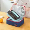 Bolsa Térmica Quadrada Espessa Pano Oxford Impermeável Folha de Alumínio para Trabalhadores de Escritório com Marmita Bolsa de Almoço Portátil Bolsa de Arroz